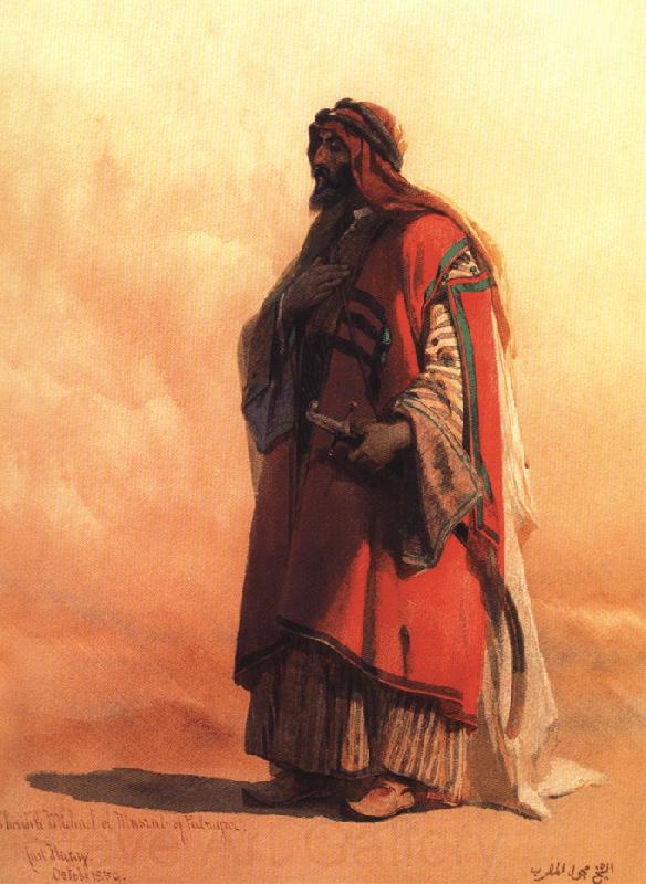 Carl Haag Portrait of Sheikh Medjuel el-Mezrab Spain oil painting art